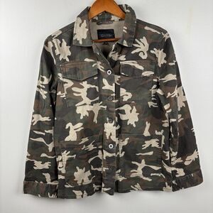 SANCTUARY Camouflage Shirt/Jacket Button Down Anthropologie Women’s Medium Camo